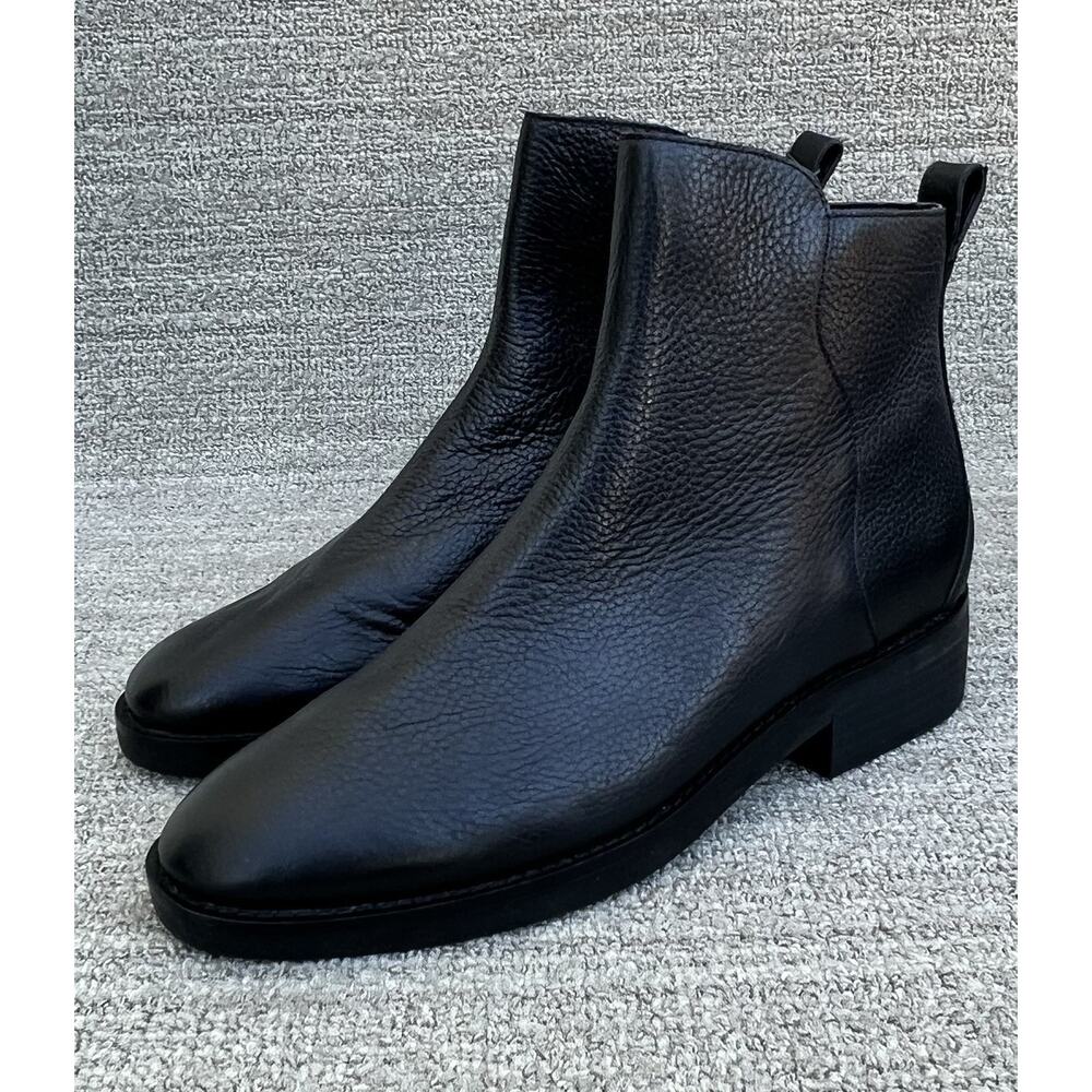 Cole Haan River Chelsea Waterproof Pebbled Leather Bootie Black Women's Size 9US